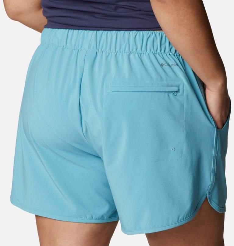 Women's Columbia Pleasant Creek Stretch Shorts Turquoise | Plus Size CA-G581A
